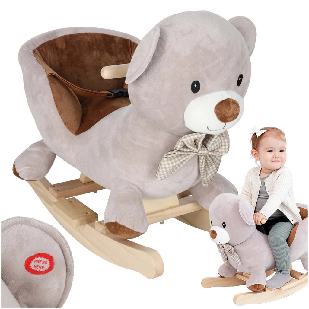 Plyšový houpací medvídek se sedátkem a zvuky