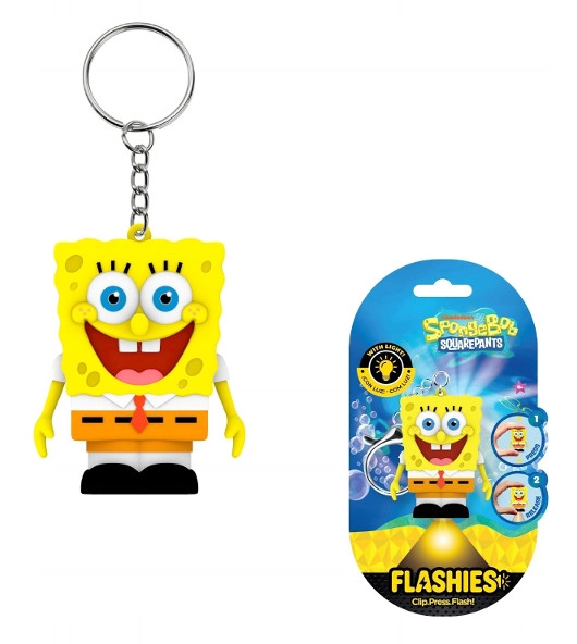 Klíčenka SpongeBob s LED svítilnou