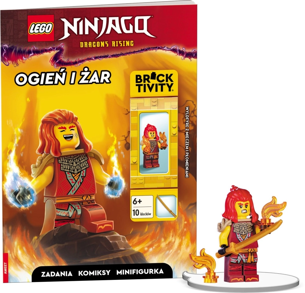 Lego Ninjago: Oheň a žár – interaktivní kniha s minifigurkou Wyldfyre