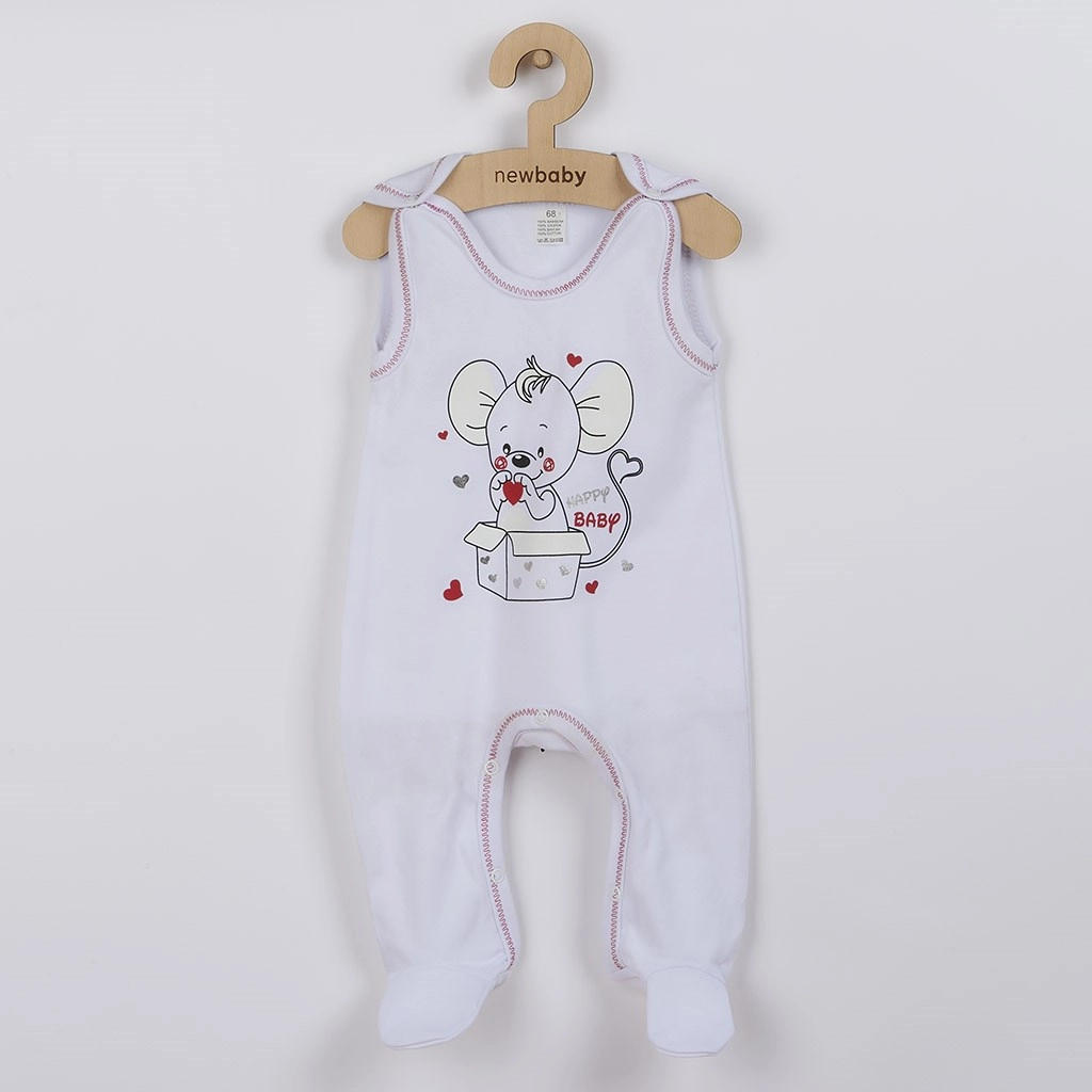 Kojenecké dupačky New Baby Mouse bílé