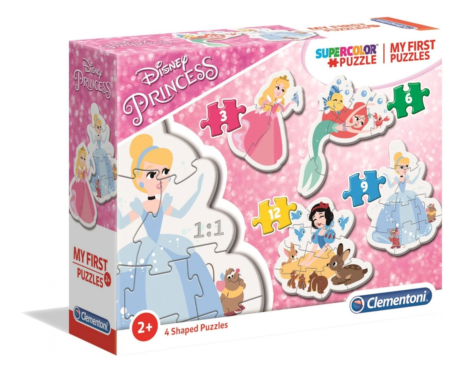 CLEMENTONI Moje první puzzle Disney princezny 4v1 (3,6,9,12 dílků)