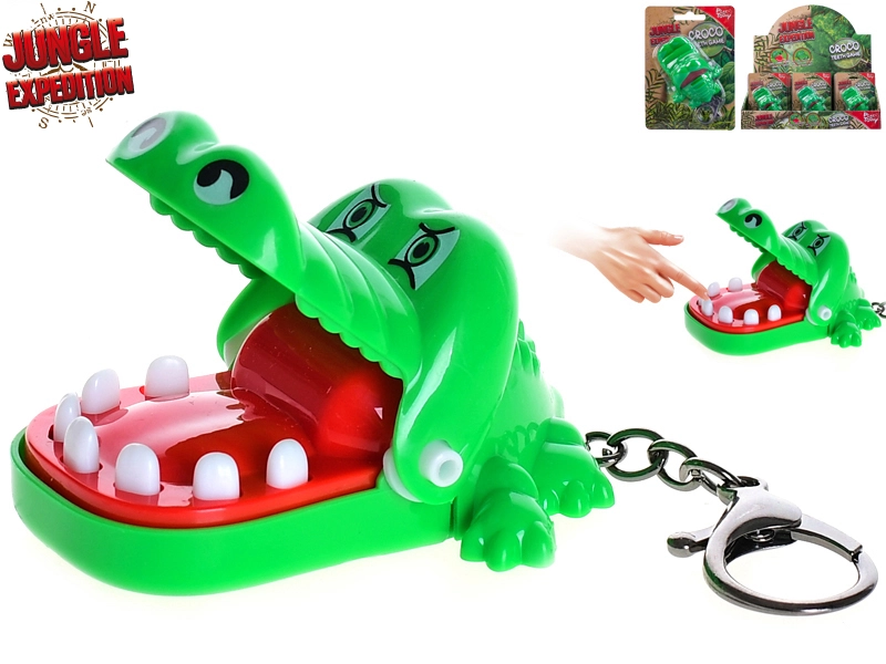 Jungle Expedition klíčenka s hrou krokodýl 7 cm