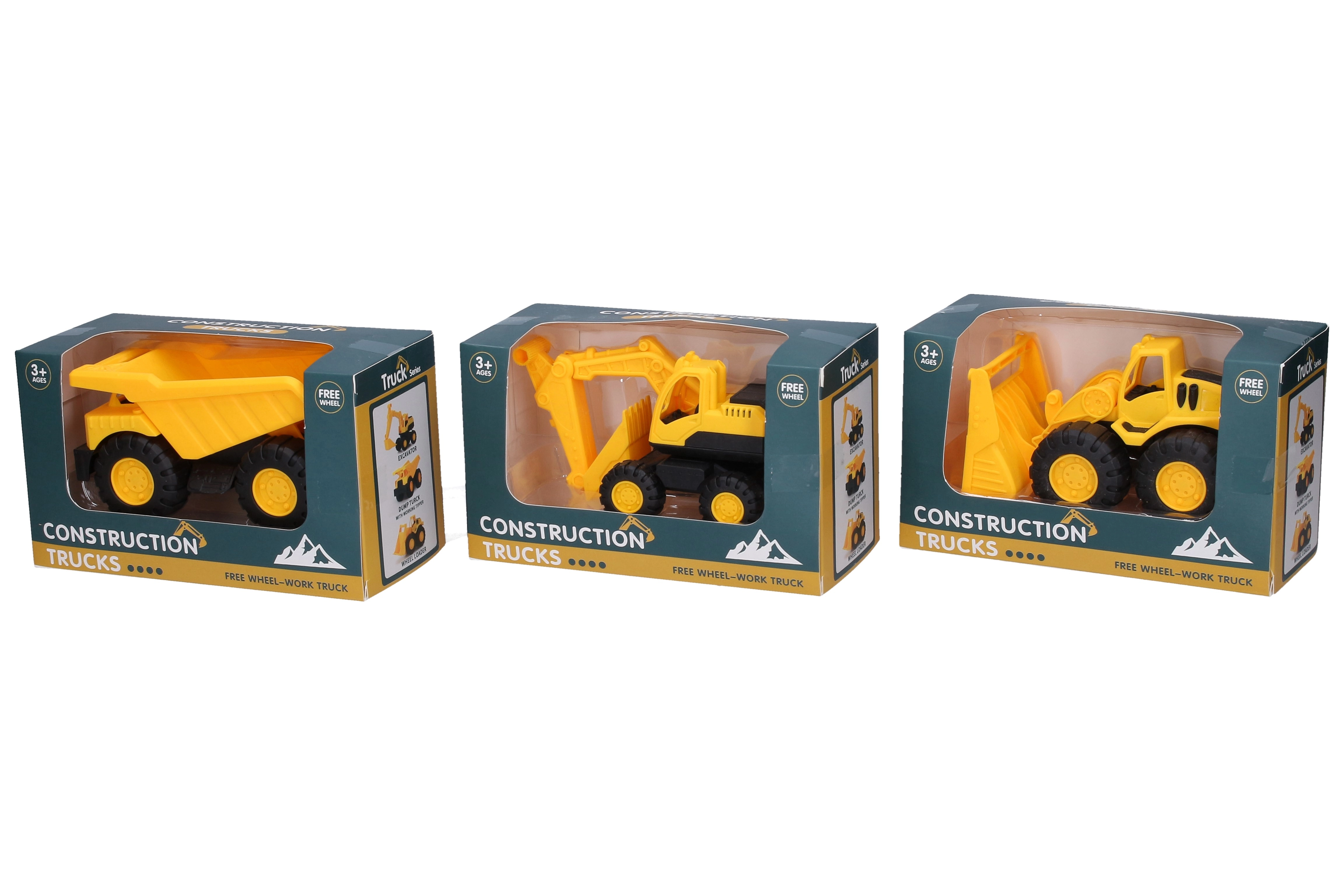 Levně Stavební auto 12 cm – sklápěč, buldozer, bagr
