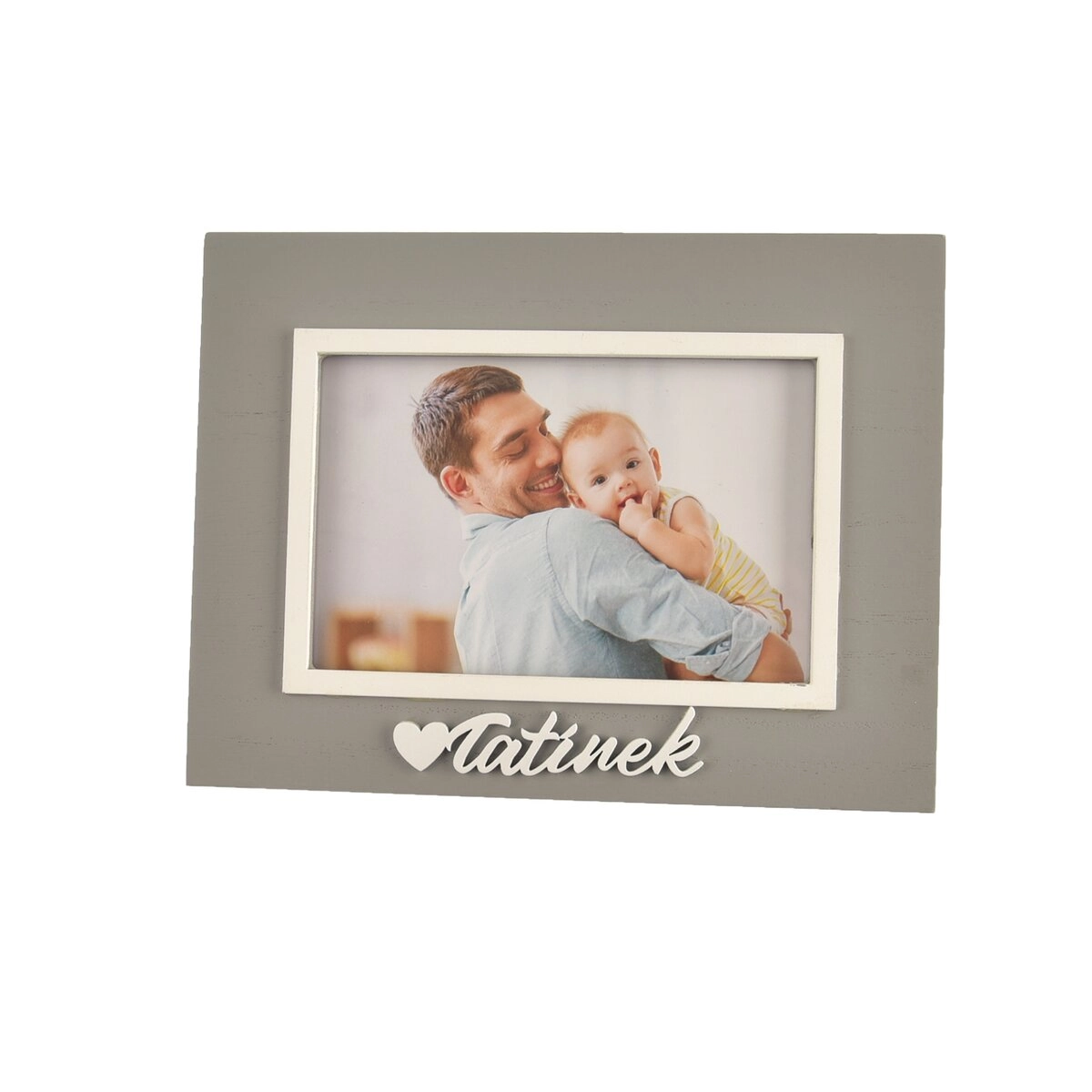 Fotorámeček ze dřeva tatínek 21 × 16 cm