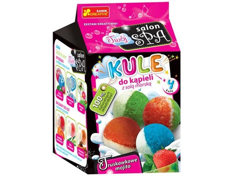 Jahodové ovocné kuličky s příchutí mojito