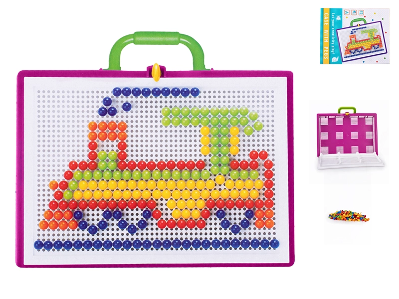 Dětská mozaika s kloboučky 272 ks v kufříku s tabulkou