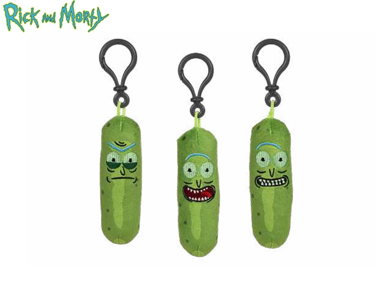 Plyšový přívěsek na klíče Pickle Rick z Rick a Morty