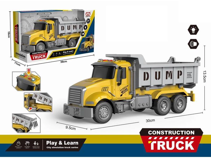 nákladní auto sklápěčka se světlem a zvukem