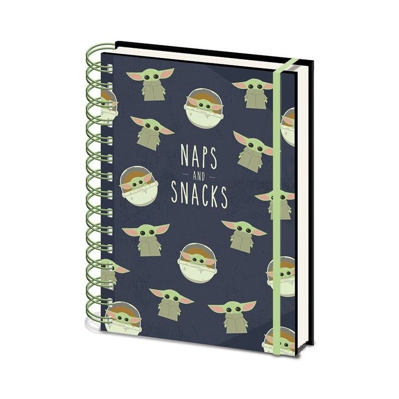 CurePink Blok s kroužkovou vazbou Star Wars Hvězdné války: Snack And Naps A5 21 x 14,8 cm SR73254