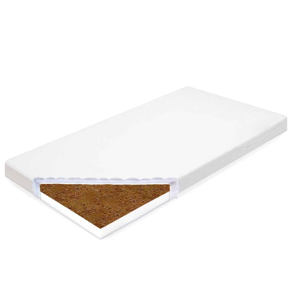 Dětská matrace New Baby Standard 160 × 80 × 10 cm kokos–molitan, bílá