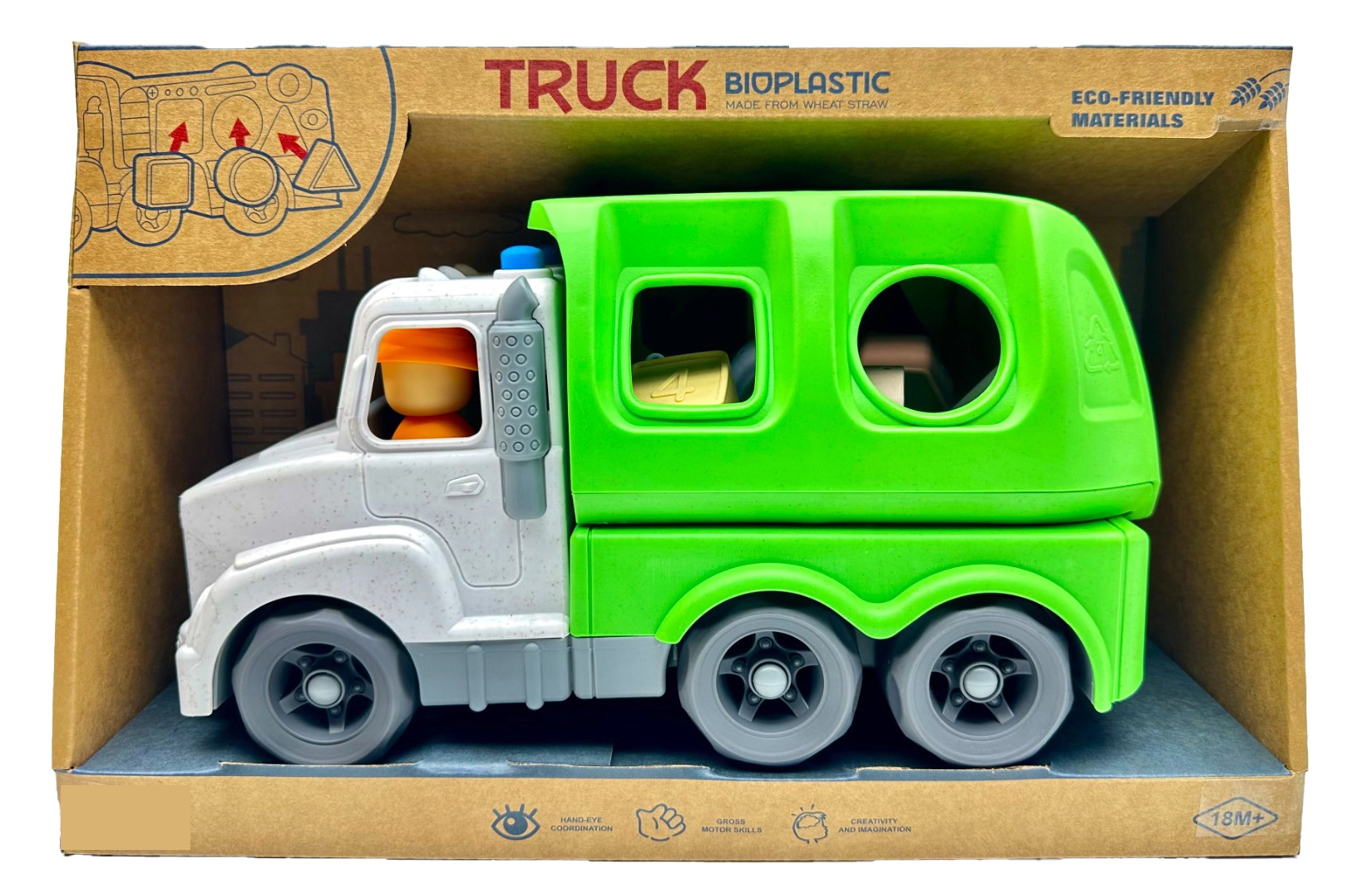 Levně Bioplastový popelářský truck 24 cm