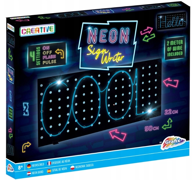 Neonová svítící tabule s LED drátem