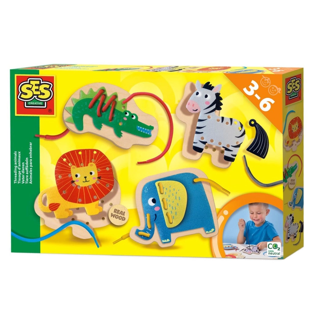 Kreativní navlékací sada Džungle se zvířátky