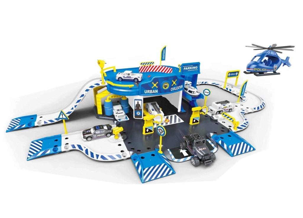 Levně Alltoys Policejní stanice hrací set 62 ks