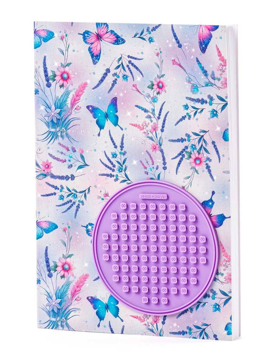 Poznámkový blok A5 s motýly a silikonovým panelem PIXIE CREW