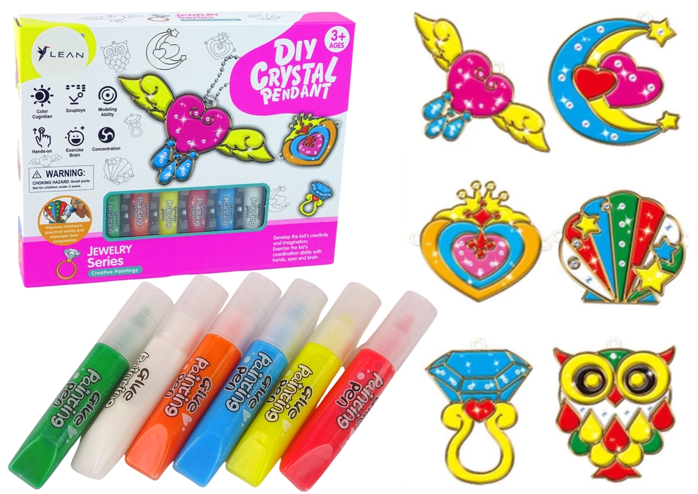 Vitrážové přívěsky Fusing Paint Jewellery 6 ks.
