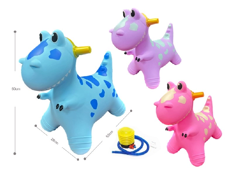 Dětský skákací dinosaurus s pumpičkou