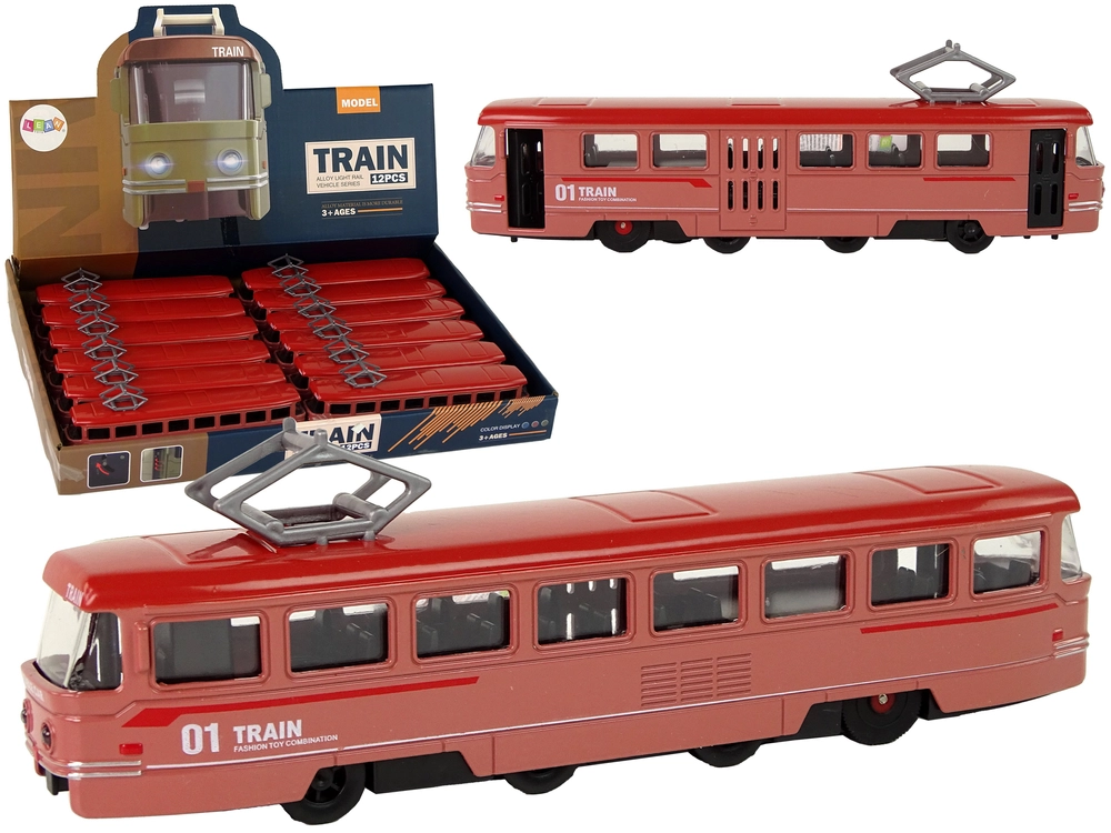 Lean Toys Třecí pohon vlaku zní kovově červeně