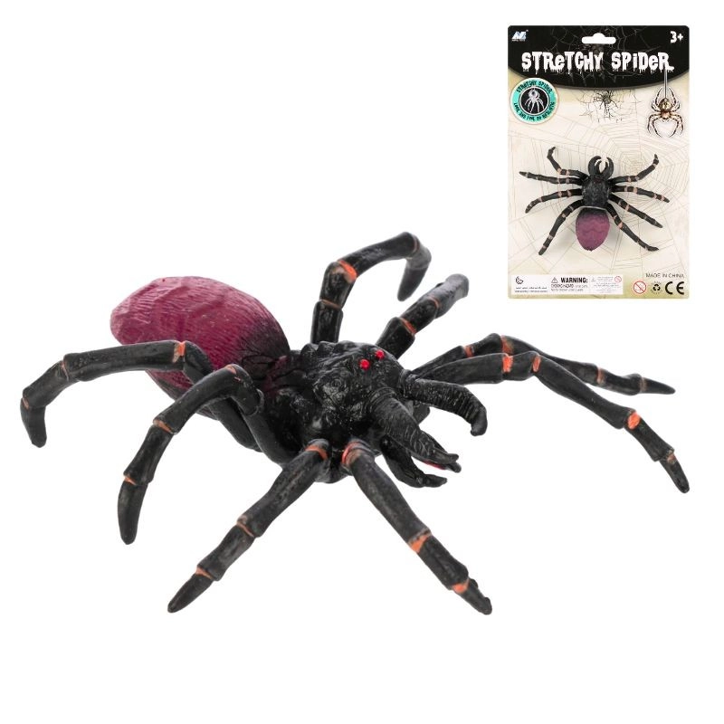 gumový pavouk – realistická strašidelná hračka pro děti