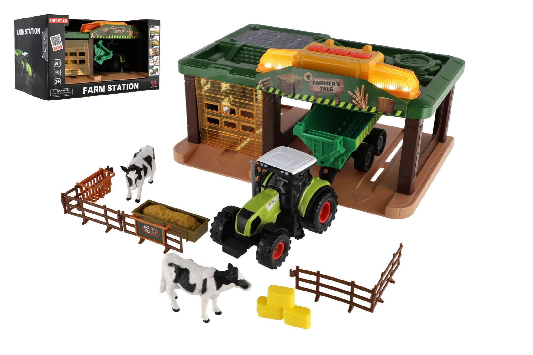 Farma s traktorem, garáží a doplňky