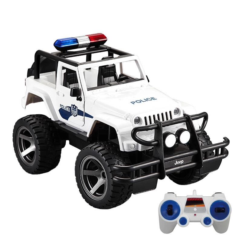 Dálkově ovládané auto 1:12 Double Eagle (bílé) Jeep (Police) E550-003