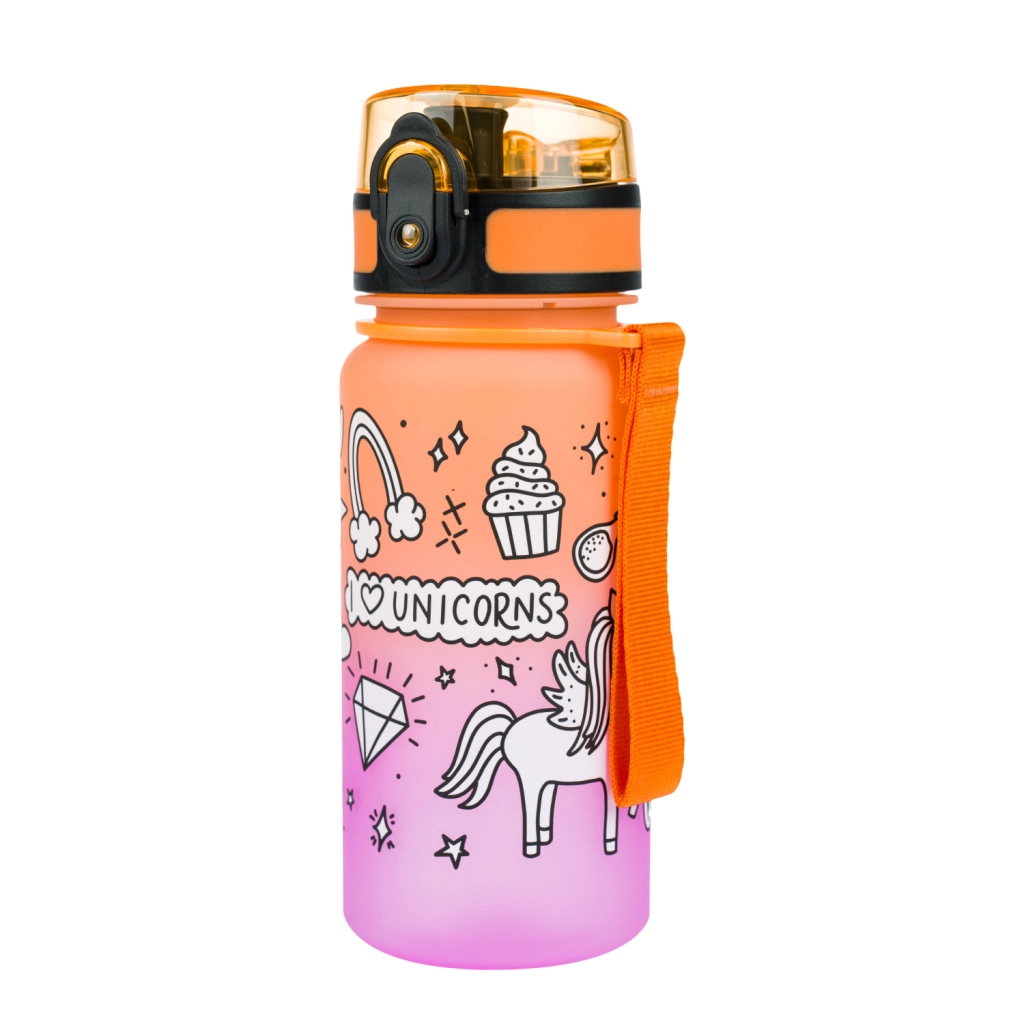 Levně Tritanová láhev na pití Gradient Jednorožec 350 ml