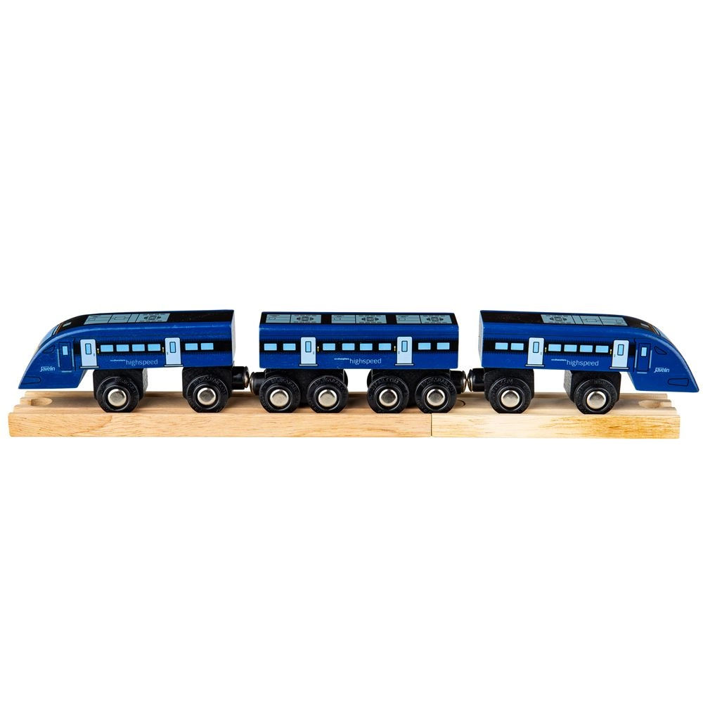 Rychlovlak dřevěný modrý Bigjigs Rail