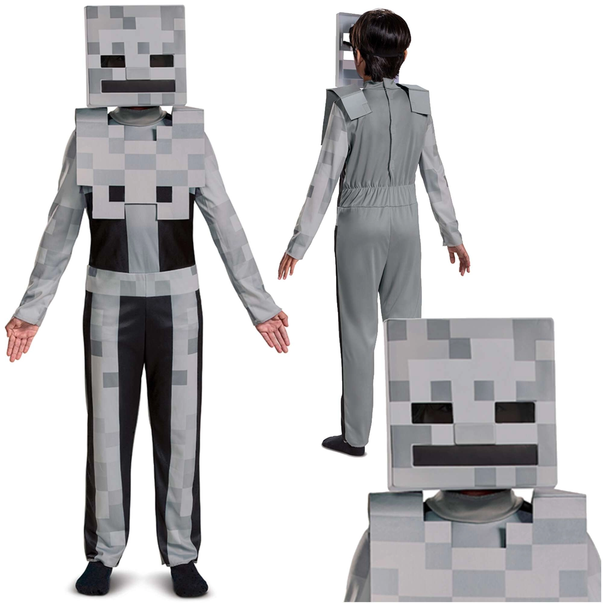 Minecraft dětský kostým skeleton – bílý skelet 137–149 cm (10–12 let)