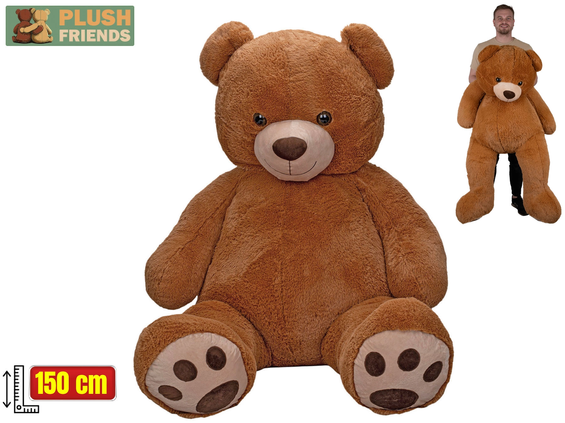 Plush Friends plyšový medvěd hnědý 150 cm