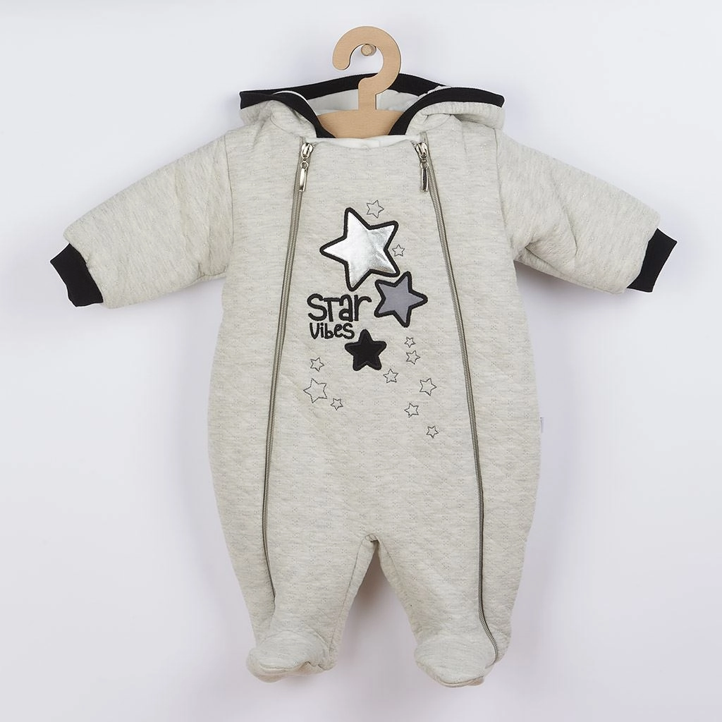 Zimní kojenecká kombinéza s kapucí Koala Star Vibes růžová