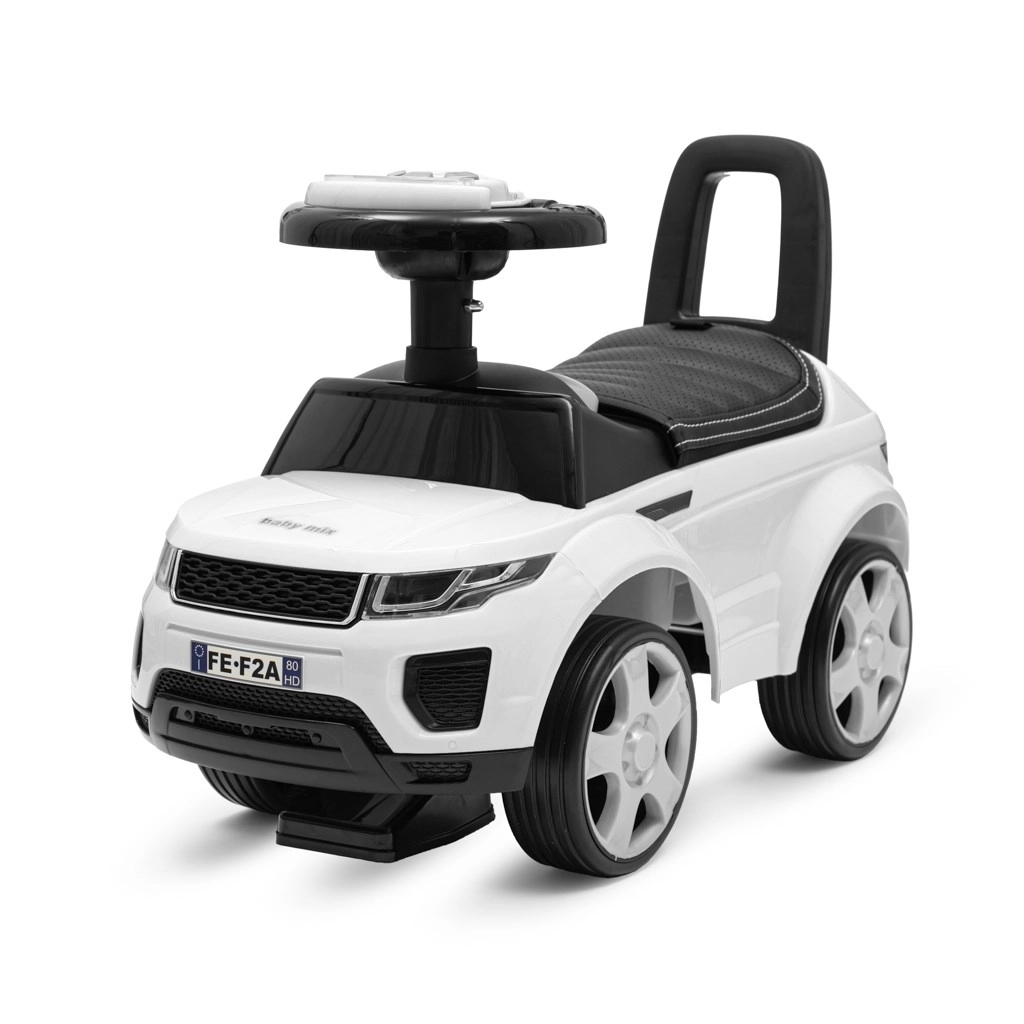 Dětské odrážedlo Baby Mix Prime SUV bílé s koženým sedadlem