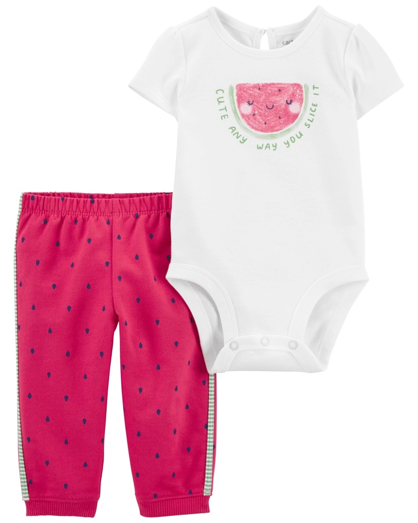 Carter's dívčí set body a tepláčky Pink Watermelon
