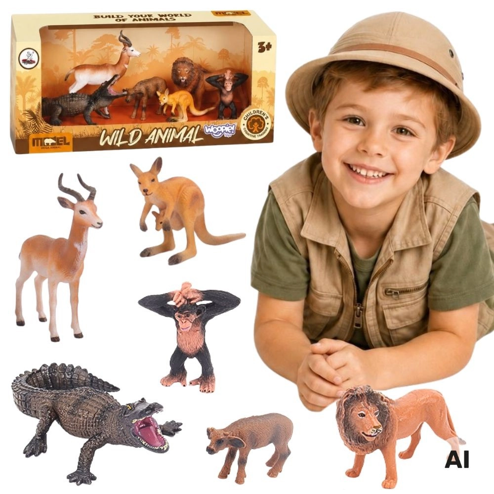 Woopie sada figurek zvířat safari 6 ks