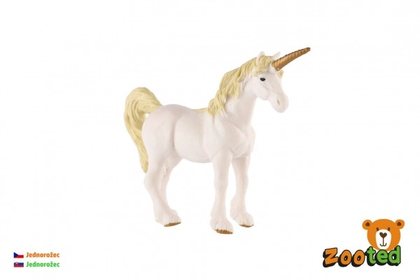 ZOOted Jednorožec bílo-zlatý zooted plast 16cm