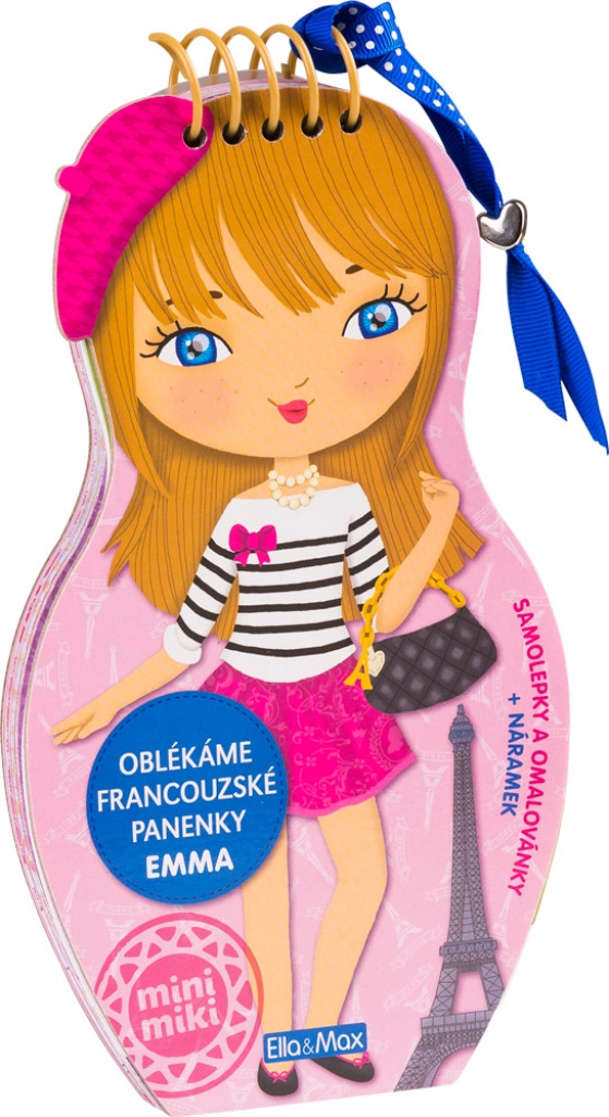 Levně Oblékáme francouzské panenky – EMMA kreativní omalovánky se samolepkami