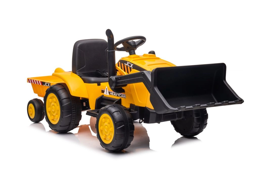 Levně Mamido elektrický traktor s přívěsem S617 žlutá
