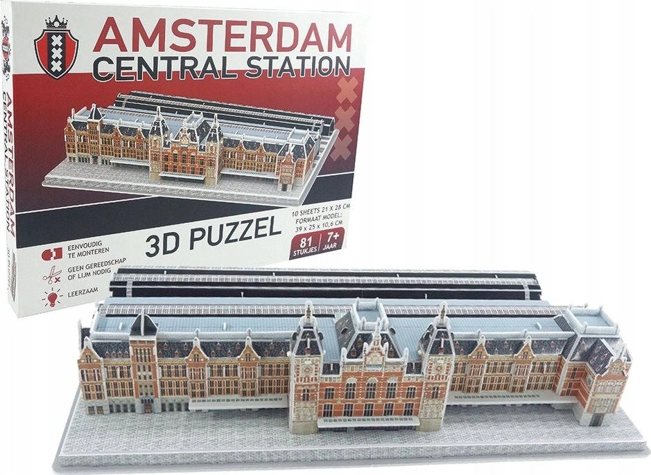 Matyska 3D puzzle Hlavní nádraží v Amsterdamu 81 ks