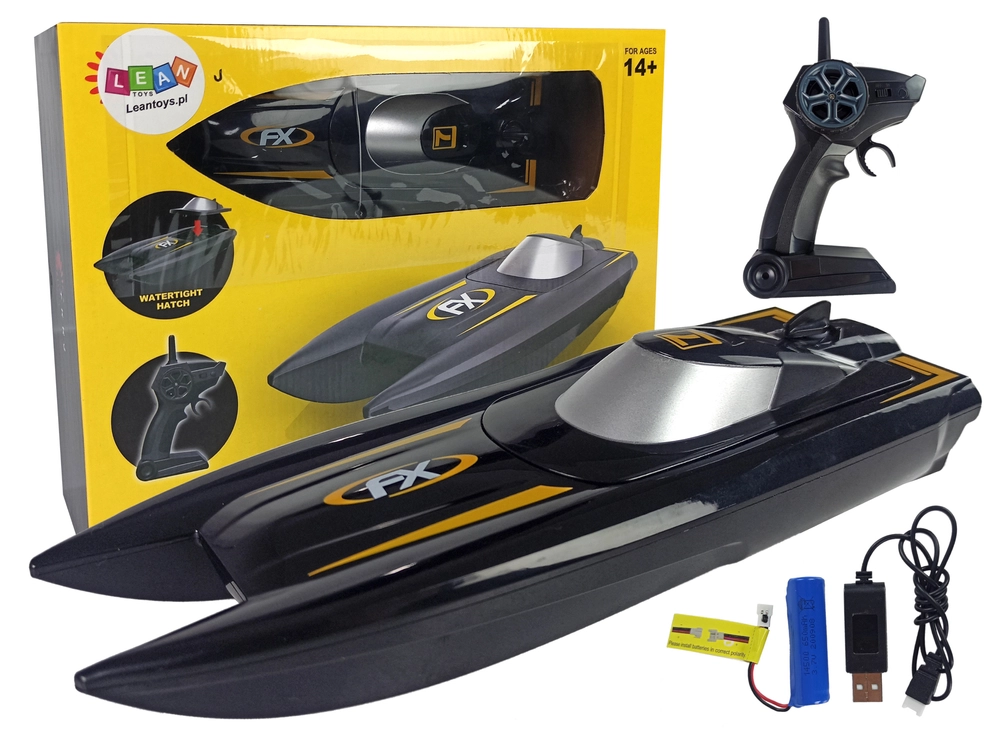 Levně Lean Toys 9263 RC závodní motorový člun 2,4 GHz, dosah 50 m 1:47