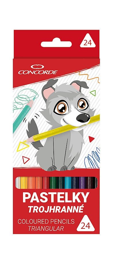Pastelky CONCORDE trojhranné 24 ks CONCORDE