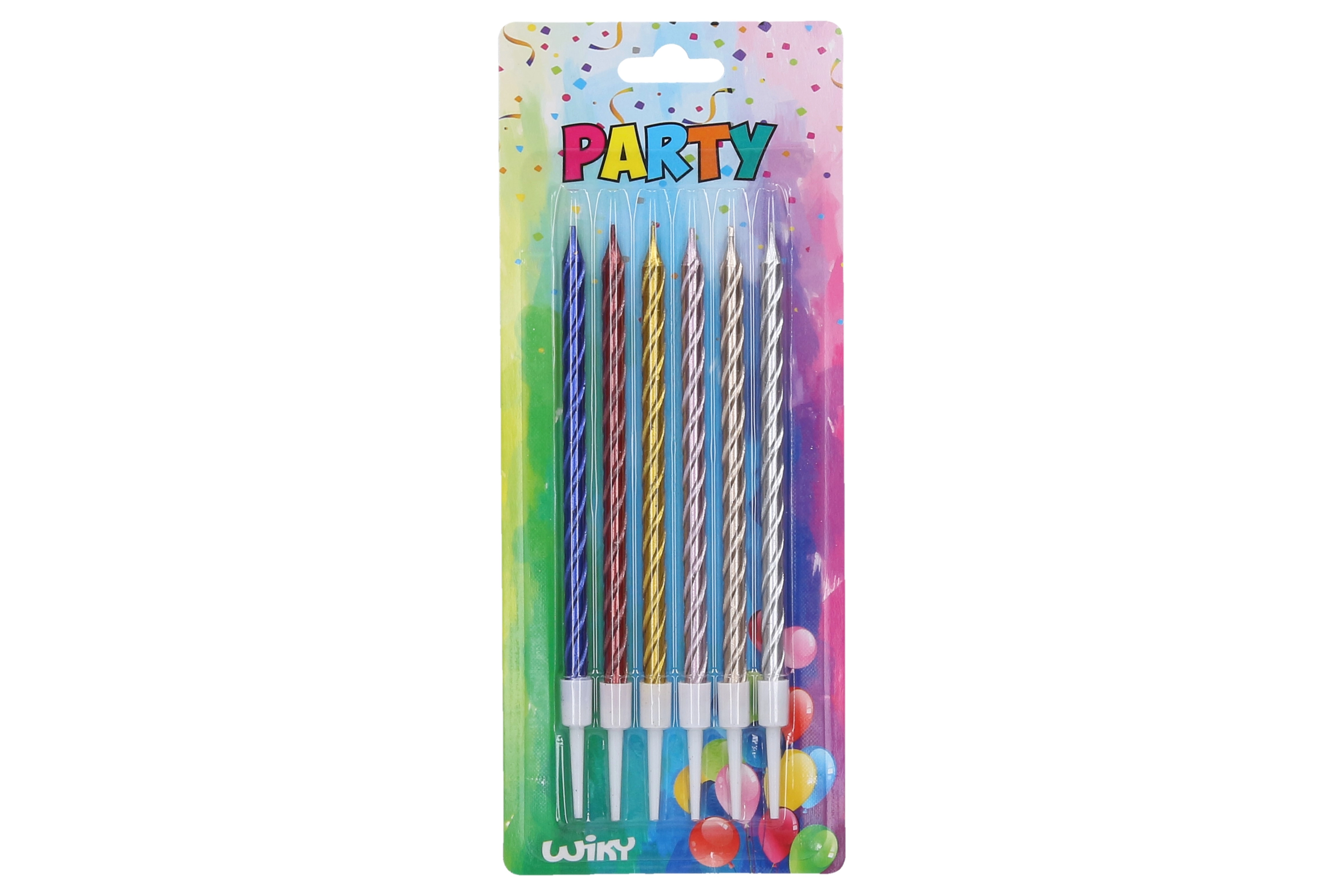 wiky Svíčky Barevné zakroucené stojánky