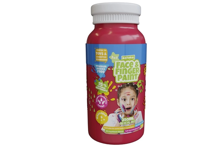 Boti Natural přírodní barva na malování prsty a na obličej červená 250 ml