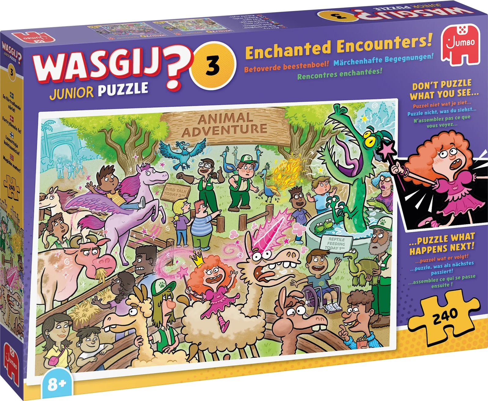 Jumbo Wasgij Junior 3: kouzelná setkání – puzzle 240 dílků