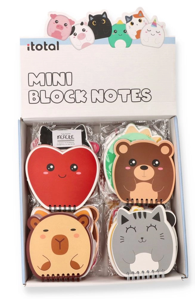 Roztomilý zvířecí spirálový notes 80 listů