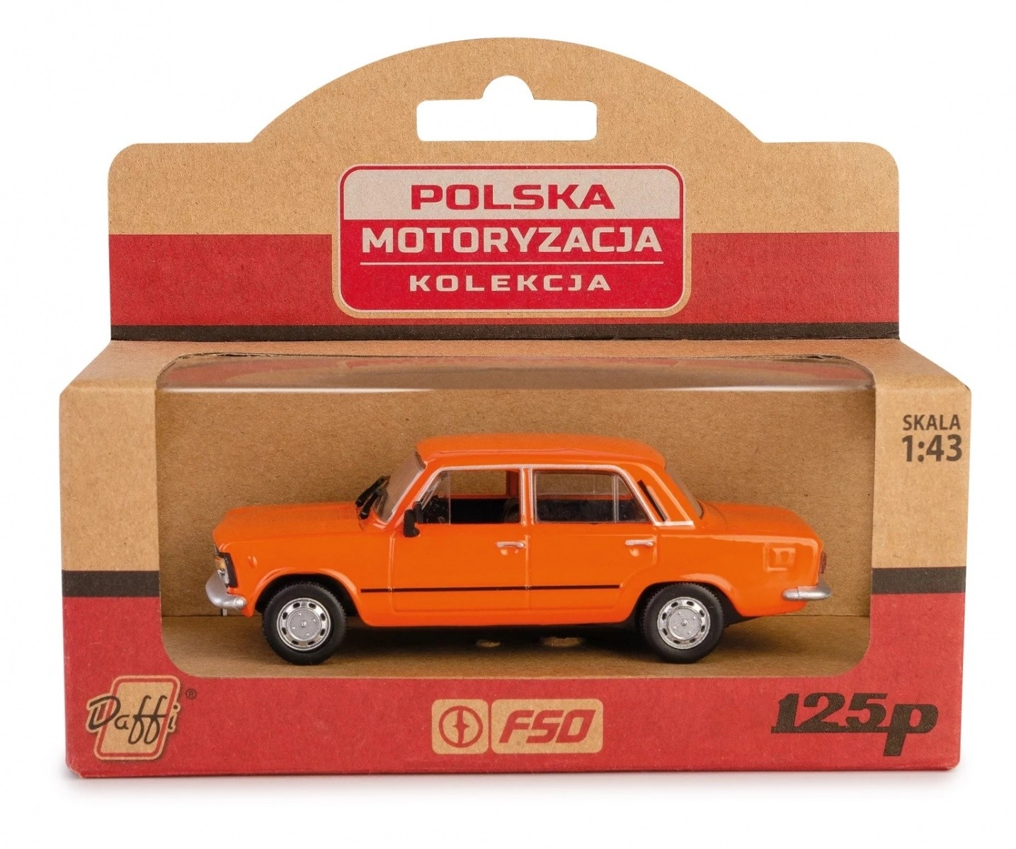 Model auta Fiat 125p - oranžový