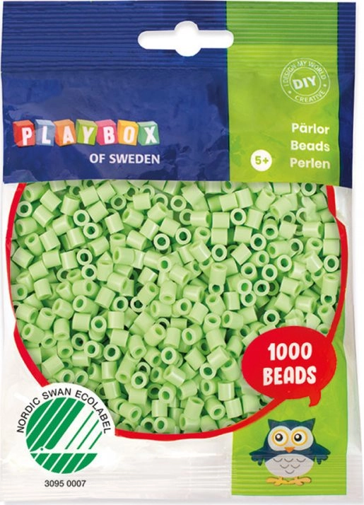 Levně Zažehlovací korálky pastelové, 1000ks - zelené
