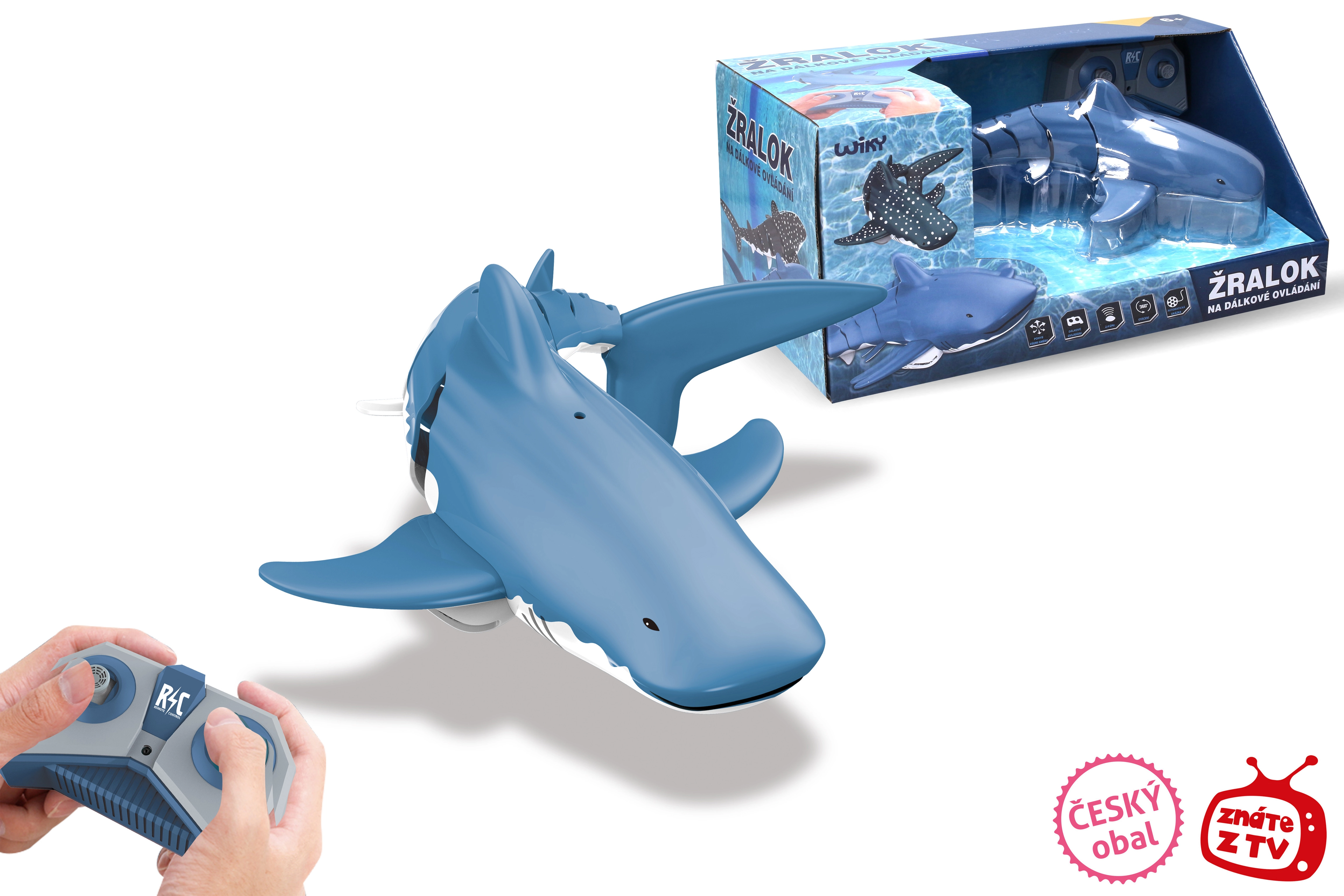 Levně IQ models SHARKY dálkově ovládaný žralok modrý 4 kanály dvě lodní turbíny 2,4Ghz RC_91270 RTR 1:10