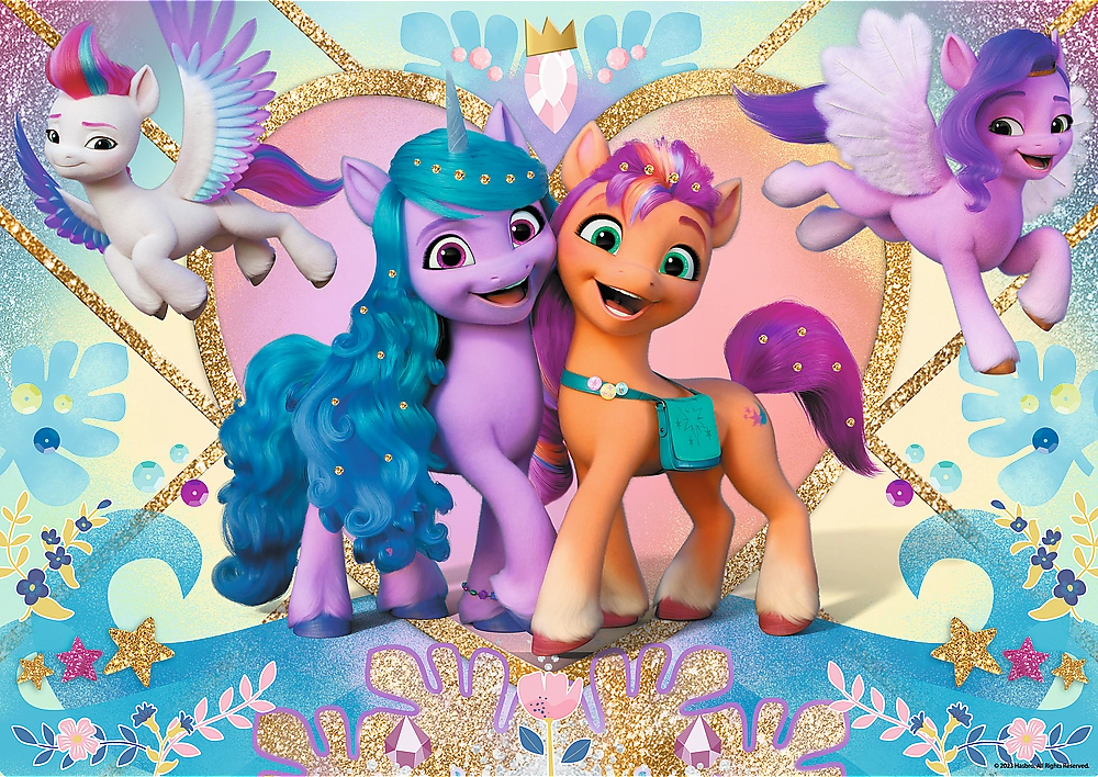 Puzzle 100 dílků Glitter My Little Pony Třpytivé poníky