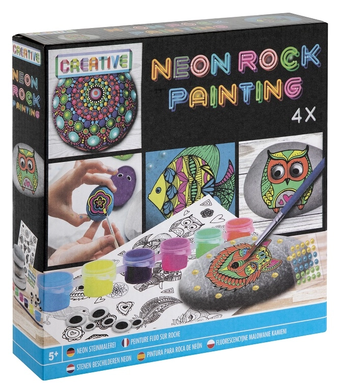 Malování kamínků Neon