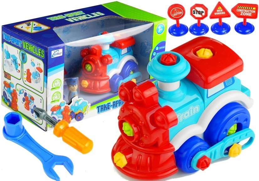 LEANToys Malý vláček na sešroubování