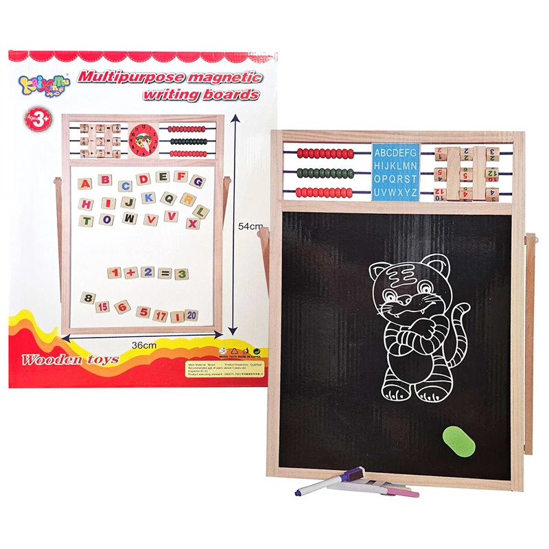 Dřevěná tabule s počítadlem a příslušenstvím